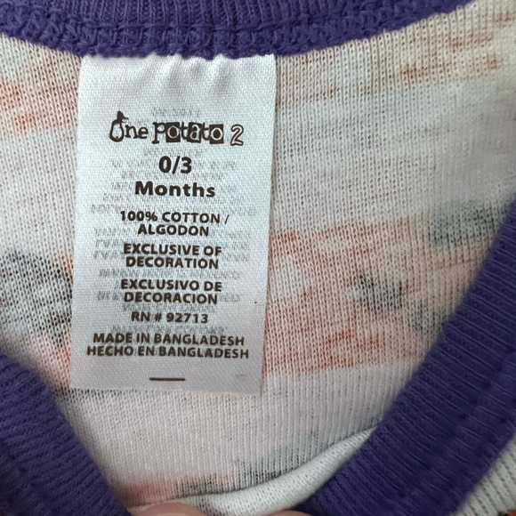 NWT Halloween long sleeve set of 4 by One Potato 2. 💯 % cotton 0-3 - Picture 10 of 11